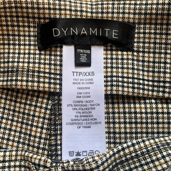 DYNAMITE Plaid Skinny Trousers - Picture 5 of 5